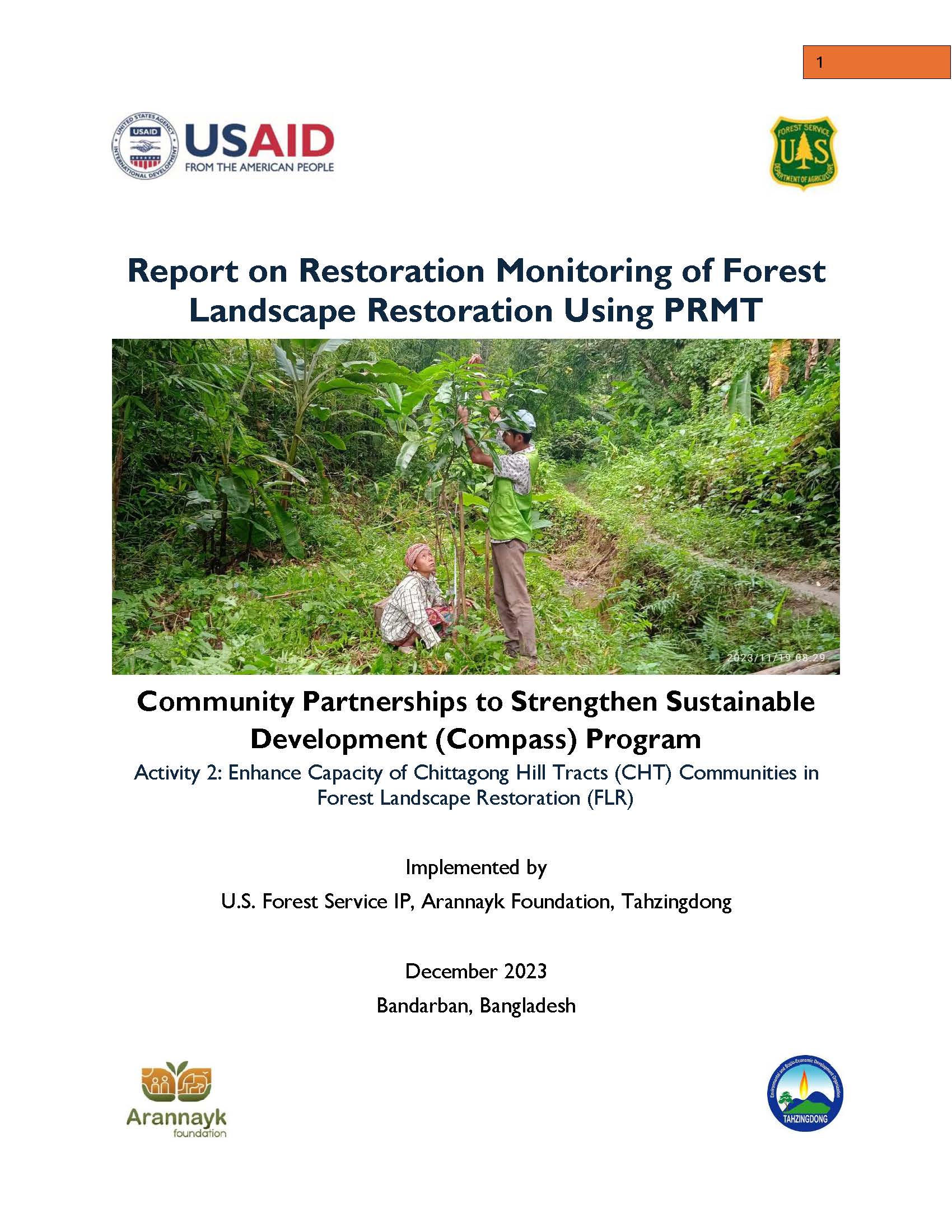 Restoration Monitoring Report