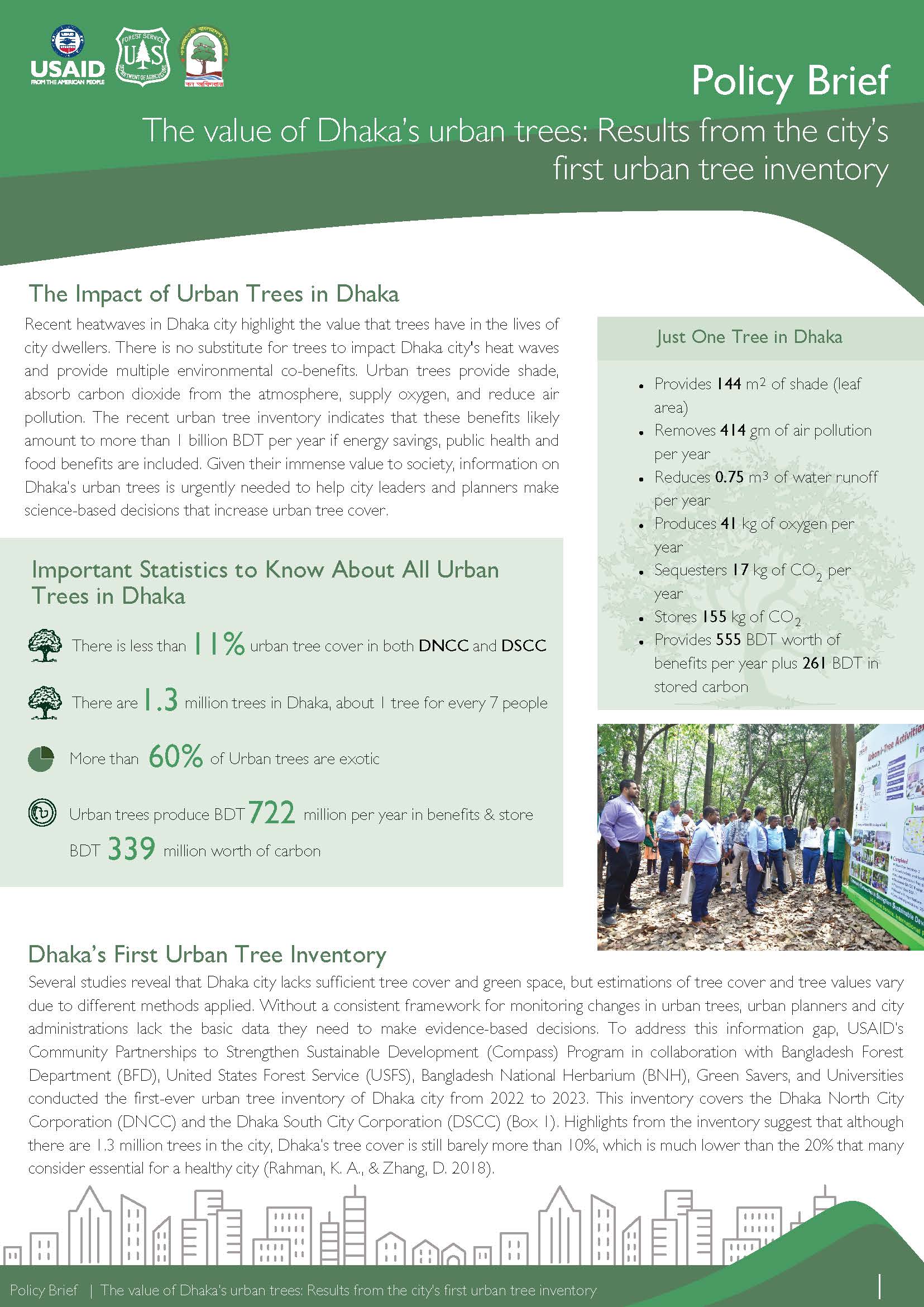 The Value of Dhaka's Urban Trees_Results from the first city urban trees
